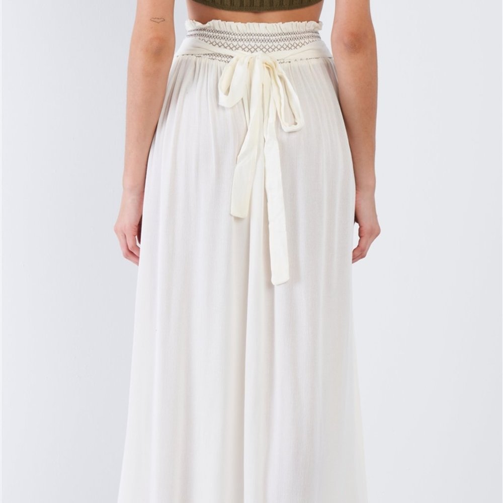 #32 TAUPE BOHO MAXI SKIRT - Picture 5 of 5